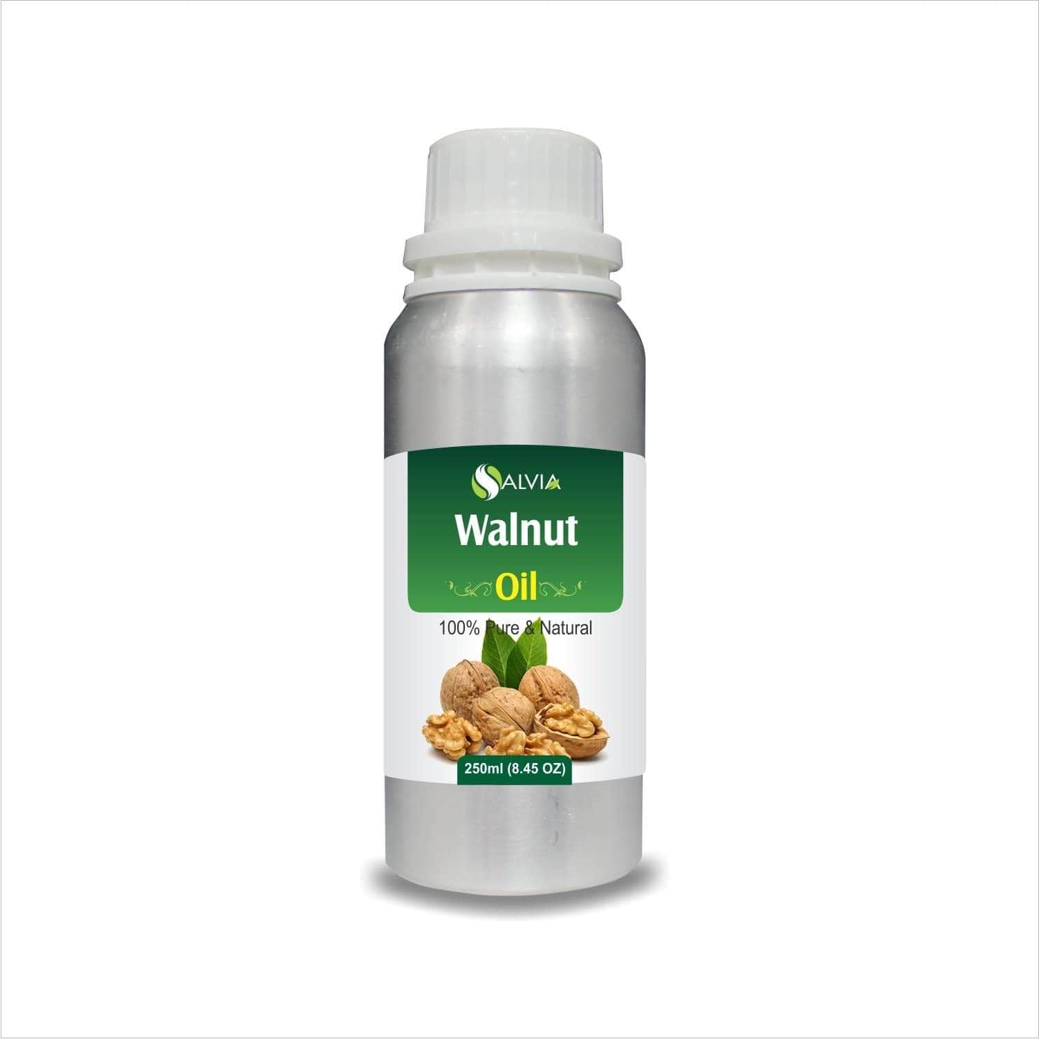 Salvia Natural Carrier Oils 250ml Walnut Oil (Juglans-Regia) 100% Natural Pure Carrier Oil Strengthens Hair Root, Promotes hair Growth, Anti-Aging Properties, Moisturizes, Reduces Scars, Solves  Psoriasis & More